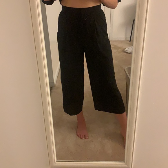 Cropped wide leg trousers - Picture 4 of 4